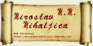 Miroslav Mihaljica vizit kartica